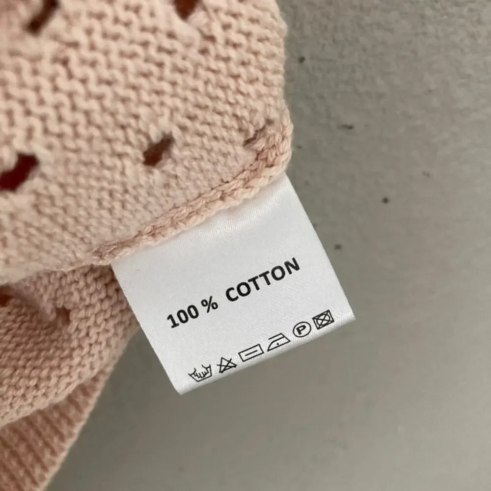 Fin & Vince Pink Open Knit Short Sleeve Cardigan - 4/5